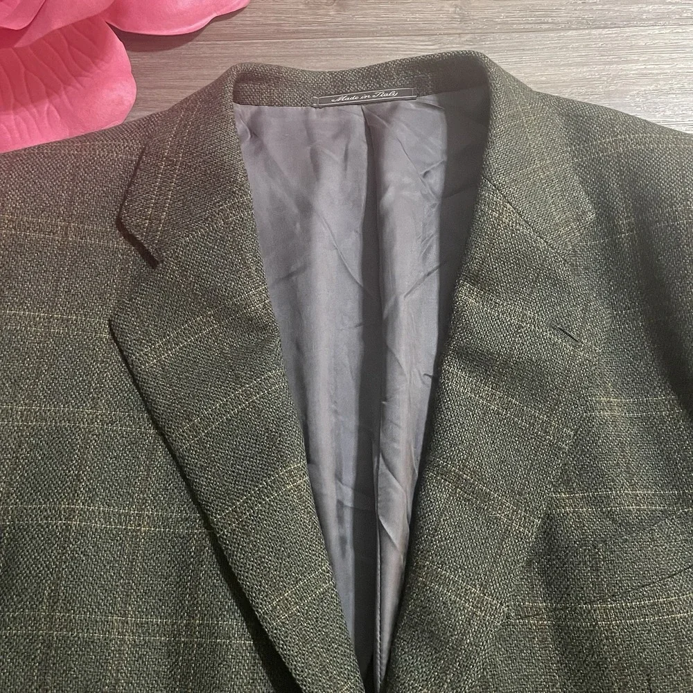 ERMENEGILDO ZEGNA Todd's Blazer Wool‎ Cashmere Men's EU54R US44R Check Academia